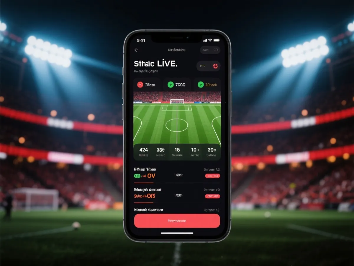 手機端即時賽況畫面示意